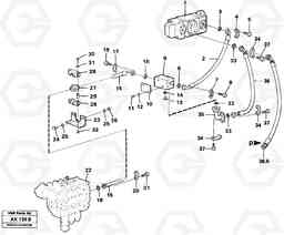 92040 Hydraulic system, feed line. L180/L180C VOLVO BM VOLVO BM L180/L180C SER NO -2532 / -60469 USA, Volvo Construction Equipment