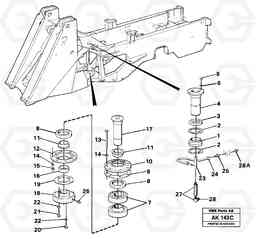25768 Frame link L180/L180C VOLVO BM VOLVO BM L180/L180C SER NO -2532 / -60469 USA, Volvo Construction Equipment