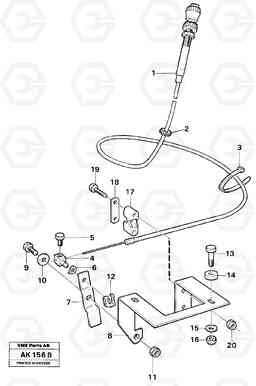 52059 Hand throttle control. L180/L180C VOLVO BM VOLVO BM L180/L180C SER NO -2532 / -60469 USA, Volvo Construction Equipment