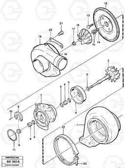 16799 Turbo charger L180/L180C VOLVO BM VOLVO BM L180/L180C SER NO -2532 / -60469 USA, Volvo Construction Equipment