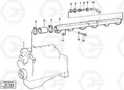 67383 Water pipe L180/L180C VOLVO BM VOLVO BM L180/L180C SER NO -2532 / -60469 USA, Volvo Construction Equipment