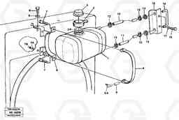 29910 Expansion tank with fitting parts L180/L180C VOLVO BM VOLVO BM L180/L180C SER NO -2532 / -60469 USA, Volvo Construction Equipment