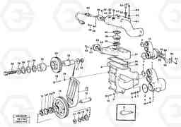 62657 Water pump with fitting parts L180/L180C VOLVO BM VOLVO BM L180/L180C SER NO -2532 / -60469 USA, Volvo Construction Equipment