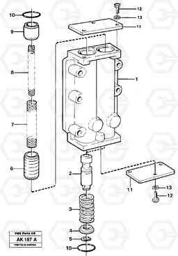 14382 Pressure limiting valve L180/L180C VOLVO BM VOLVO BM L180/L180C SER NO -2532 / -60469 USA, Volvo Construction Equipment