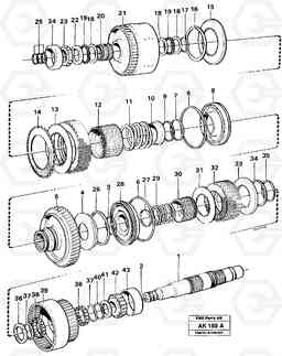 14378 Hydraulic clutch, forward / 1st speed. L180/L180C VOLVO BM VOLVO BM L180/L180C SER NO -2532 / -60469 USA, Volvo Construction Equipment