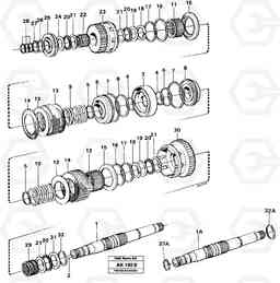 14380 Hydraulic clutch, 3rd / 4th speed. L180/L180C VOLVO BM VOLVO BM L180/L180C SER NO -2532 / -60469 USA, Volvo Construction Equipment