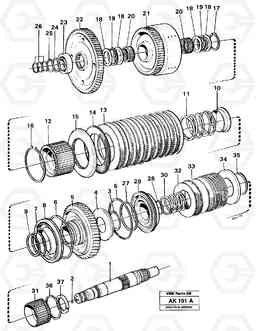 14379 Hydraulic clutch, reverse / 2nd speed. L180/L180C VOLVO BM VOLVO BM L180/L180C SER NO -2532 / -60469 USA, Volvo Construction Equipment