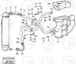 26571 Oil cooler with hoses L180/L180C VOLVO BM VOLVO BM L180/L180C SER NO -2532 / -60469 USA, Volvo Construction Equipment