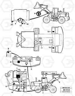 10557 Decals L180/L180C VOLVO BM VOLVO BM L180/L180C SER NO -2532 / -60469 USA, Volvo Construction Equipment