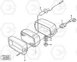 11606 Work lights, front. L180/L180C VOLVO BM VOLVO BM L180/L180C SER NO -2532 / -60469 USA, Volvo Construction Equipment