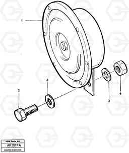 11608 Compressor horn L180/L180C VOLVO BM VOLVO BM L180/L180C SER NO -2532 / -60469 USA, Volvo Construction Equipment