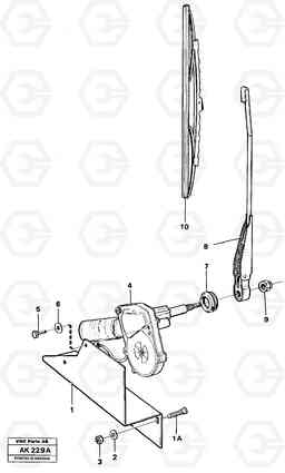 86996 Windshield wiper, rear L180/L180C VOLVO BM VOLVO BM L180/L180C SER NO -2532 / -60469 USA, Volvo Construction Equipment