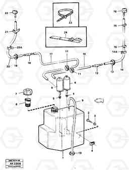 49304 Windscreen washer. L180/L180C VOLVO BM VOLVO BM L180/L180C SER NO -2532 / -60469 USA, Volvo Construction Equipment