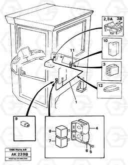 50345 Cable harness, forward and reverse. L180/L180C VOLVO BM VOLVO BM L180/L180C SER NO -2532 / -60469 USA, Volvo Construction Equipment