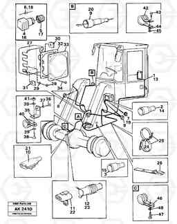 50354 Cable harness, front L180/L180C VOLVO BM VOLVO BM L180/L180C SER NO -2532 / -60469 USA, Volvo Construction Equipment