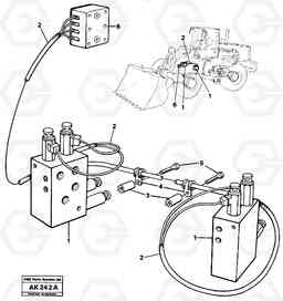 11616 Cable harness boom suspension system, front. L180/L180C VOLVO BM VOLVO BM L180/L180C SER NO -2532 / -60469 USA, Volvo Construction Equipment
