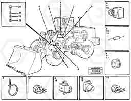 24250 Cable harness for attachment bracket. L180/L180C VOLVO BM VOLVO BM L180/L180C SER NO -2532 / -60469 USA, Volvo Construction Equipment