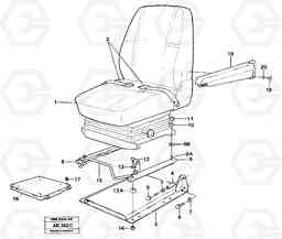 81925 Operator seat with fitting parts L180/L180C VOLVO BM VOLVO BM L180/L180C SER NO -2532 / -60469 USA, Volvo Construction Equipment