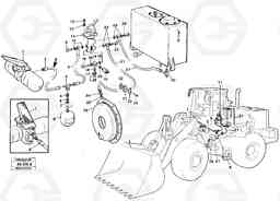 95680 Brake hoses: parking brake. L180/L180C VOLVO BM VOLVO BM L180/L180C SER NO -2532 / -60469 USA, Volvo Construction Equipment