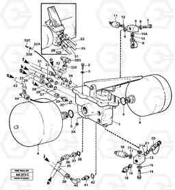 99314 Footbrake valve with connectors L180/L180C VOLVO BM VOLVO BM L180/L180C SER NO -2532 / -60469 USA, Volvo Construction Equipment