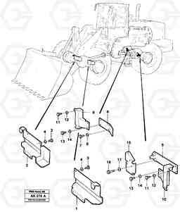 66731 Protection, brake pipes. L180/L180C VOLVO BM VOLVO BM L180/L180C SER NO -2532 / -60469 USA, Volvo Construction Equipment