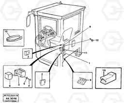 4915 Cable harness, air-suspensioned seat. L180/L180C VOLVO BM VOLVO BM L180/L180C SER NO -2532 / -60469 USA, Volvo Construction Equipment