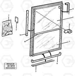 25771 Sliding window. L180/L180C VOLVO BM VOLVO BM L180/L180C SER NO -2532 / -60469 USA, Volvo Construction Equipment