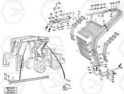 84092 Protection and hose assembly, high lift unit. L180/L180C VOLVO BM VOLVO BM L180/L180C SER NO -2532 / -60469 USA, Volvo Construction Equipment