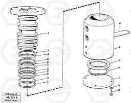 27910 Swivel. L180/L180C VOLVO BM VOLVO BM L180/L180C SER NO -2532 / -60469 USA, Volvo Construction Equipment