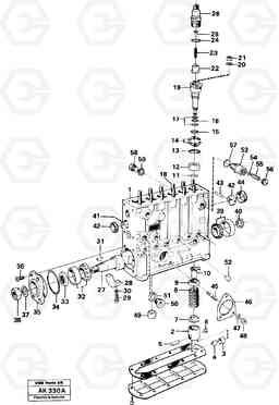 90947 Injection pump. L180/L180C VOLVO BM VOLVO BM L180/L180C SER NO -2532 / -60469 USA, Volvo Construction Equipment