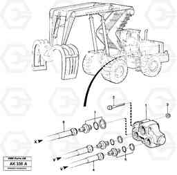 20444 Check valve with hose assembly. L180/L180C VOLVO BM VOLVO BM L180/L180C SER NO -2532 / -60469 USA, Volvo Construction Equipment