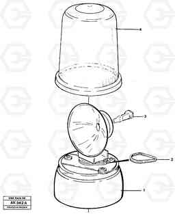 11609 Rotating beacon. L180/L180C VOLVO BM VOLVO BM L180/L180C SER NO -2532 / -60469 USA, Volvo Construction Equipment