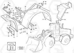 28847 Extended fender. L180/L180C VOLVO BM VOLVO BM L180/L180C SER NO -2532 / -60469 USA, Volvo Construction Equipment