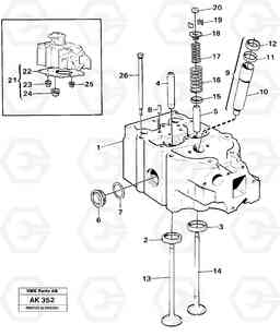 16793 Cylinder head. L180/L180C VOLVO BM VOLVO BM L180/L180C SER NO -2532 / -60469 USA, Volvo Construction Equipment