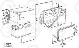 65938 Battery box with fitting parts. L180/L180C VOLVO BM VOLVO BM L180/L180C SER NO -2532 / -60469 USA, Volvo Construction Equipment