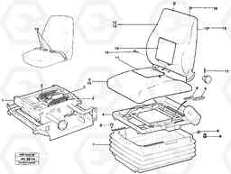 38978 Driver's seat. L180/L180C VOLVO BM VOLVO BM L180/L180C SER NO -2532 / -60469 USA, Volvo Construction Equipment