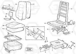 13272 Driver's seat. L180/L180C VOLVO BM VOLVO BM L180/L180C SER NO -2532 / -60469 USA, Volvo Construction Equipment