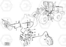 91976 Brake hoses: parking brake. L180/L180C VOLVO BM VOLVO BM L180/L180C SER NO -2532 / -60469 USA, Volvo Construction Equipment