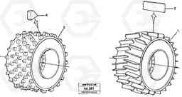 33616 Compaktor wheels. L180/L180C VOLVO BM VOLVO BM L180/L180C SER NO -2532 / -60469 USA, Volvo Construction Equipment
