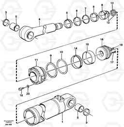 15348 Hydraulic cylinder, tilt L180/L180C VOLVO BM VOLVO BM L180/L180C SER NO -2532 / -60469 USA, Volvo Construction Equipment