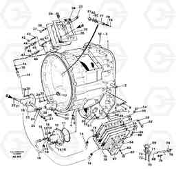 97810 Converter housing with fitting parts. L180/L180C VOLVO BM VOLVO BM L180/L180C SER NO -2532 / -60469 USA, Volvo Construction Equipment