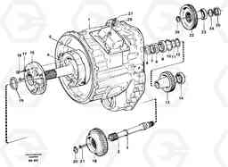 52215 Converter housing, gears and shafts. L180/L180C VOLVO BM VOLVO BM L180/L180C SER NO -2532 / -60469 USA, Volvo Construction Equipment