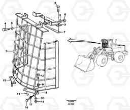 62674 Windshild guard for windshield. L180/L180C VOLVO BM VOLVO BM L180/L180C SER NO -2532 / -60469 USA, Volvo Construction Equipment