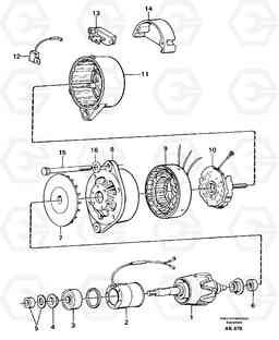 16824 Alternator. L180/L180C VOLVO BM VOLVO BM L180/L180C SER NO -2532 / -60469 USA, Volvo Construction Equipment