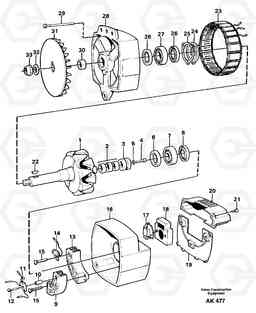 79911 Alternator. L180/L180C VOLVO BM VOLVO BM L180/L180C SER NO -2532 / -60469 USA, Volvo Construction Equipment