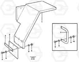 40919 Small rear fender. L180/L180C VOLVO BM VOLVO BM L180/L180C SER NO -2532 / -60469 USA, Volvo Construction Equipment