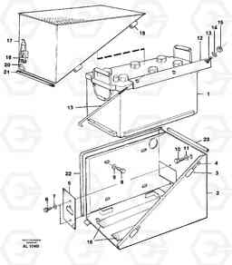 65237 Battery box, assembly L70B/L70C VOLVO BM VOLVO BM L70B/L70C SER NO - 13115, Volvo Construction Equipment