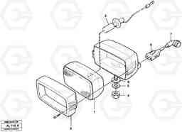 15001 Work lights Front L70B/L70C VOLVO BM VOLVO BM L70B/L70C SER NO - 13115, Volvo Construction Equipment