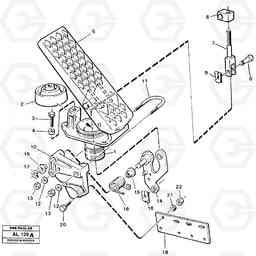 84399 Accelerator pedal L70B/L70C VOLVO BM VOLVO BM L70B/L70C SER NO - 13115, Volvo Construction Equipment