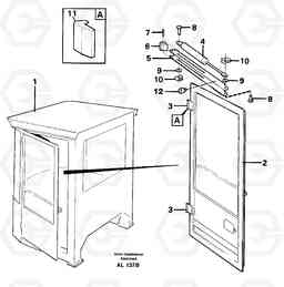 12992 Door mounting L70B/L70C VOLVO BM VOLVO BM L70B/L70C SER NO - 13115, Volvo Construction Equipment